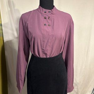 Vintage City Girl Top with Mother of Pearl Buttons